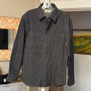 Taylor Stitch utility shirt, rinsed indigo stripe